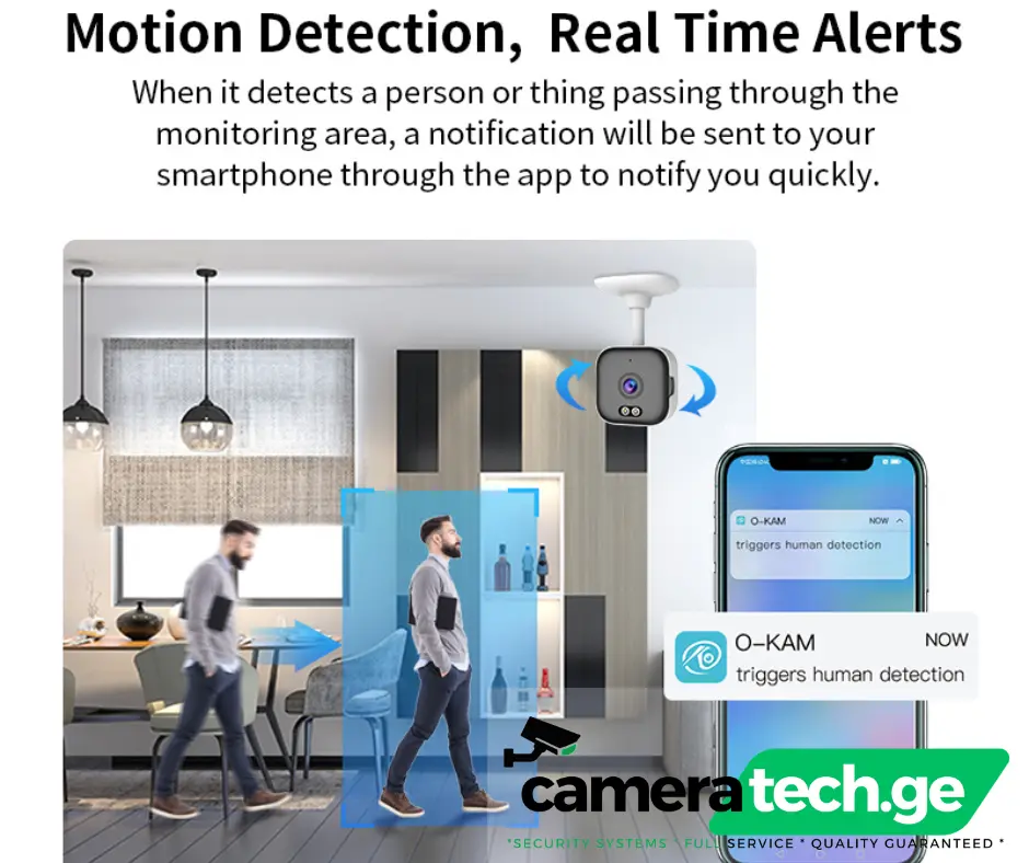 ჭკვიანი კამერის ხმის და მოძრაობის დეტექციის ფუნქცია